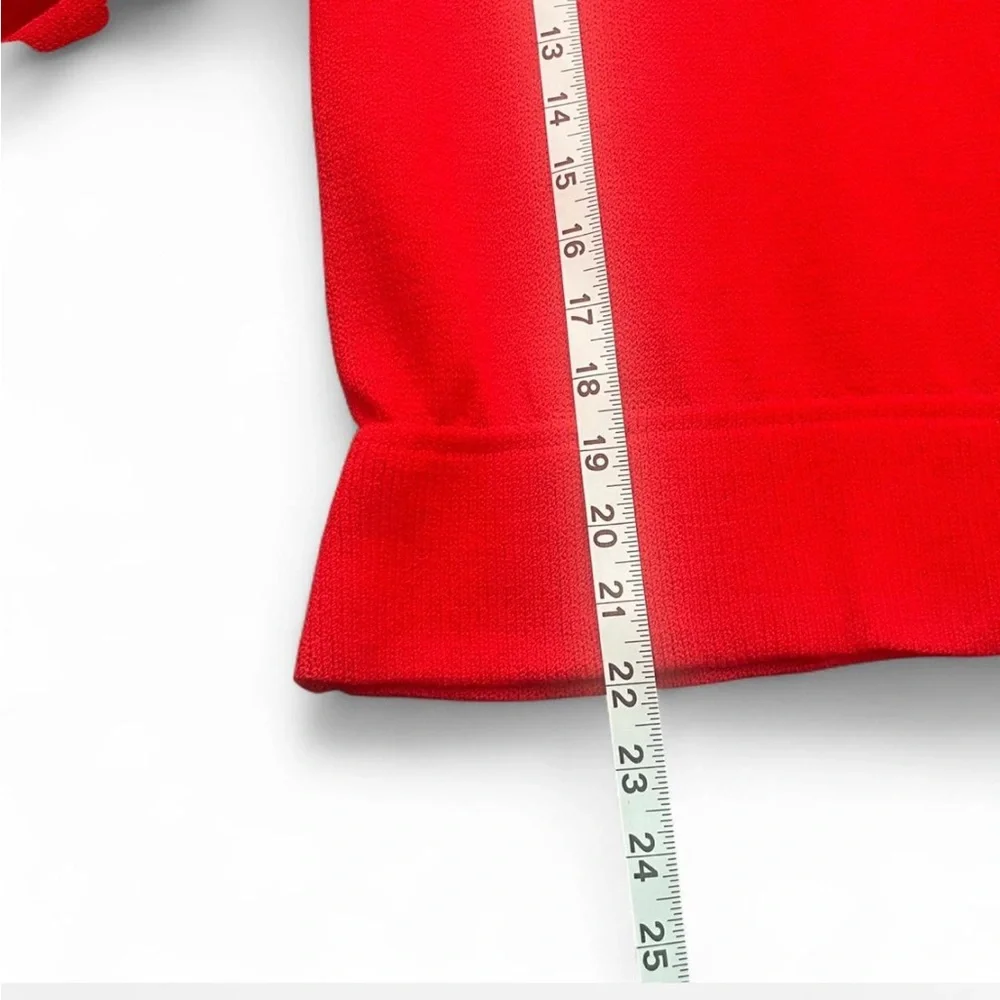 Vintage St. John knit Vibrant Red Skirt Set in good condition